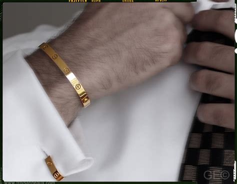 cartier mens bracelet gold|cartier bracelet men's cheap.